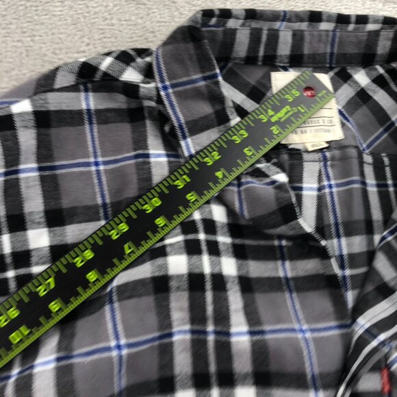 Levis Mens Shirt Small Long Sleeve Plaid Gray Button Down Top Classic Travel - Picture 6 of 13